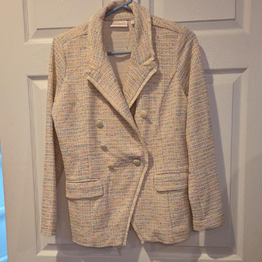 Women's Cream Tweed Jacket